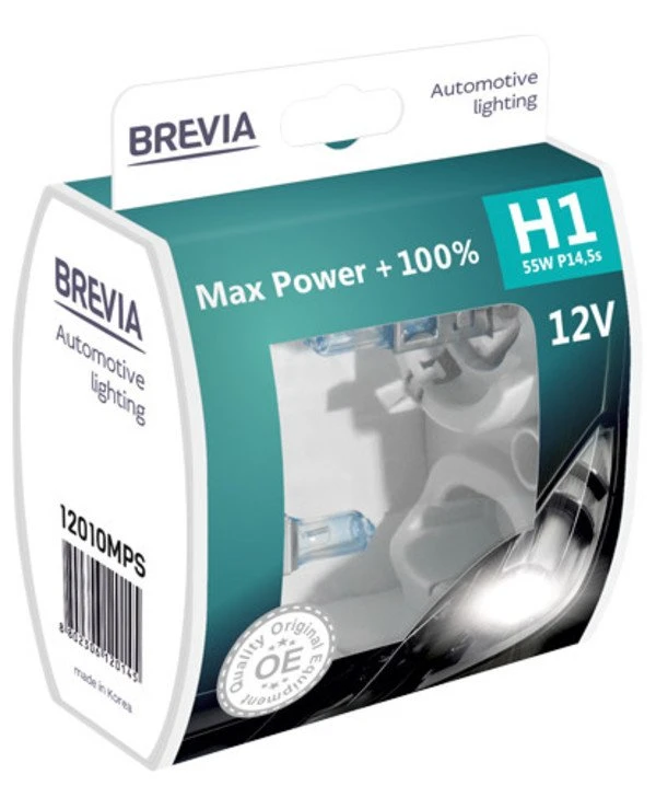 Brevia Галогенная лампа H1 MAX POWER +100% | BREVIA лампы фото 2, цена, купить