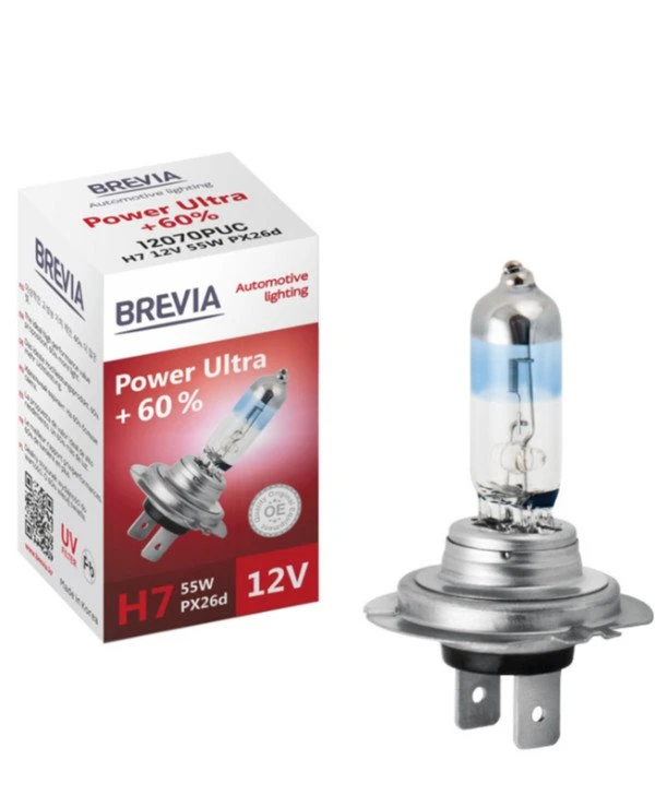 Brevia - Галогенная лампа H7 POWER ULTRA +60%  