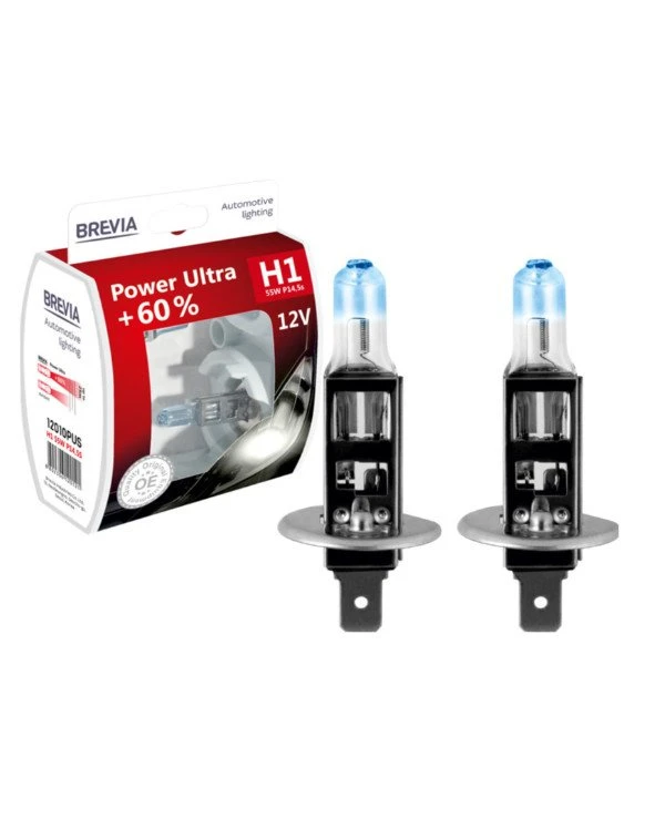 Brevia - Галогенная лампа H1 POWER ULTRA +60%  