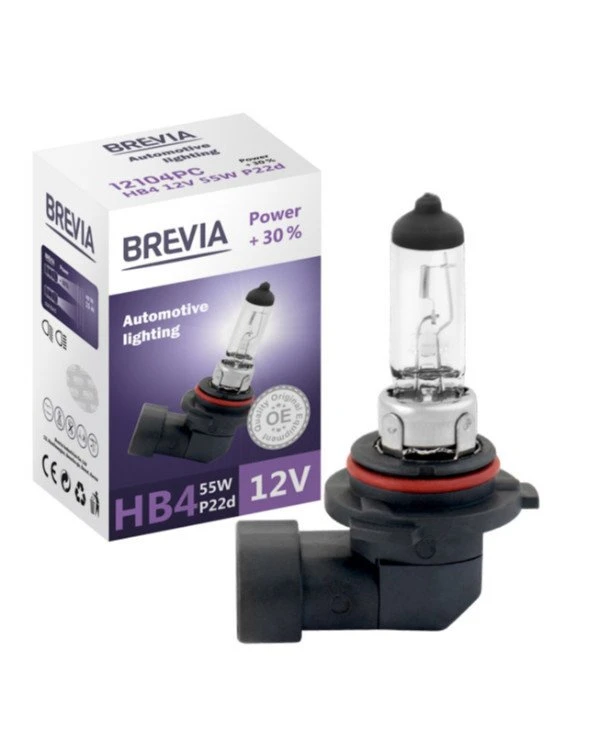 Brevia - Галогенная лампа HB4 POWER +30%  