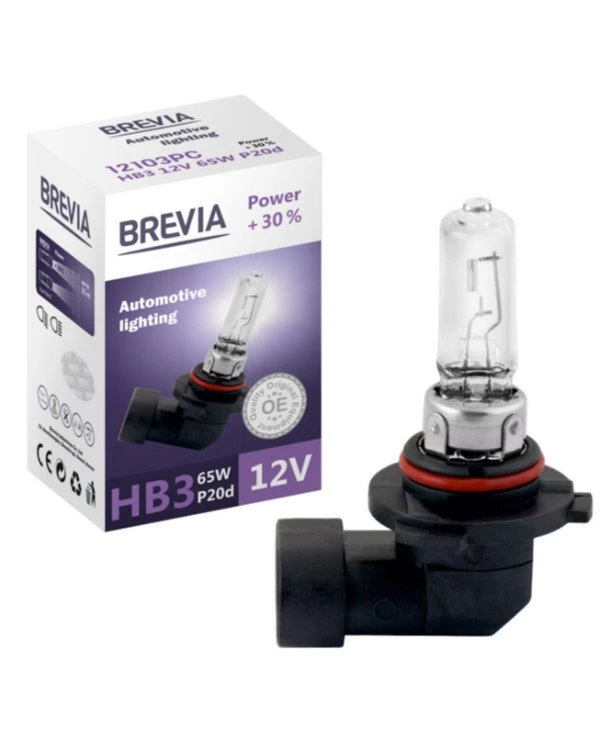 Brevia - Галогенная лампа HB3 POWER +30%  