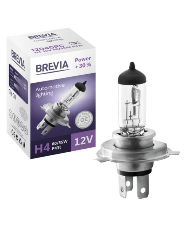 Brevia - Галогенная лампа Power +30% H4  