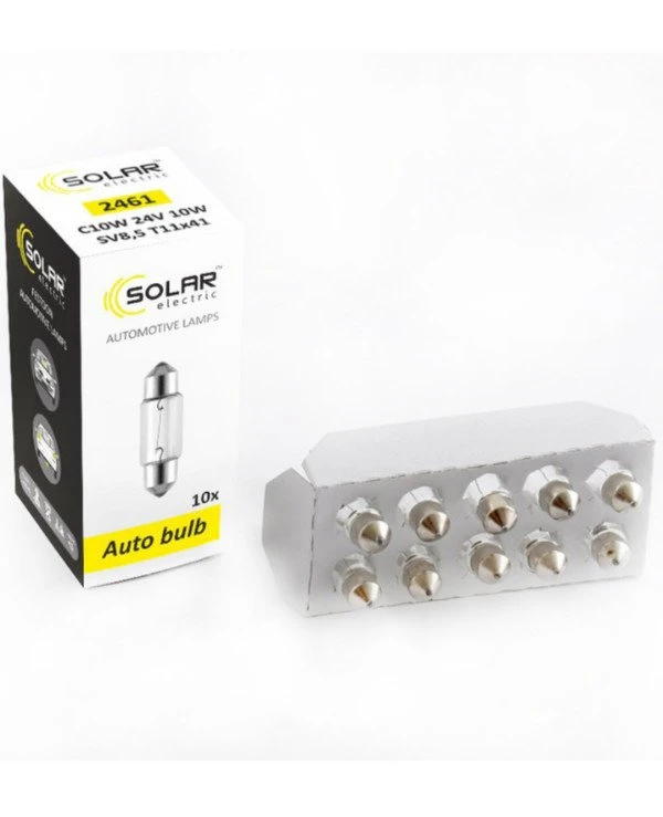 Solar - Лампа накаливания C10W T11x41 24V  50 Лм