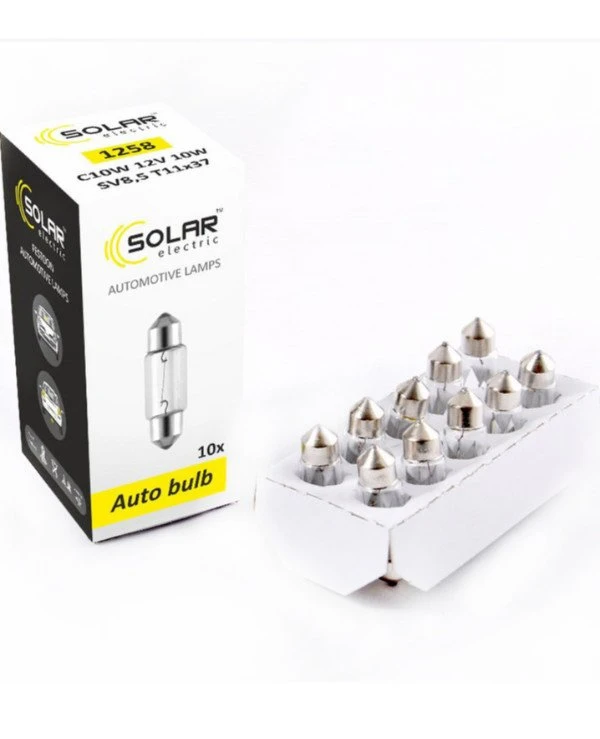 Solar - Лампа накаливания C10W T11x37 12V  50 Лм