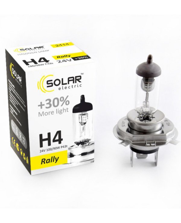 Solar - Halogen lamp H4 + 30% 24V  