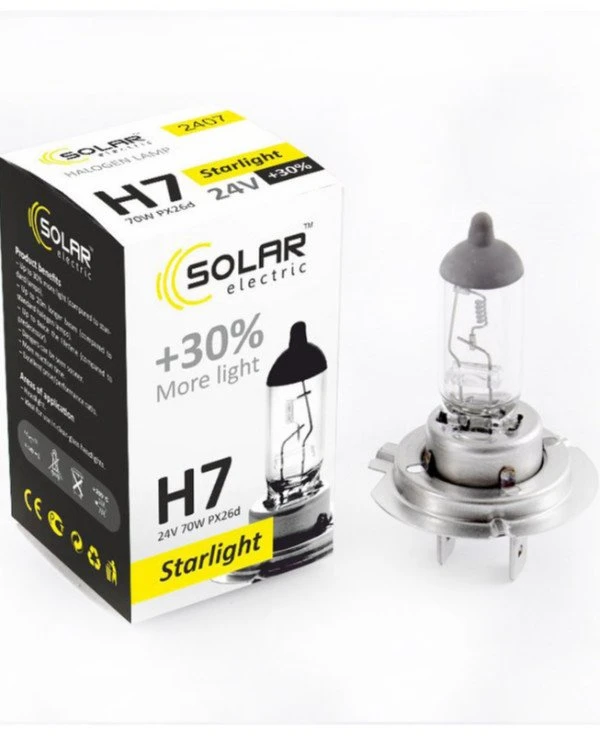 Solar - Галогенная лампа H7 +30% 24V  