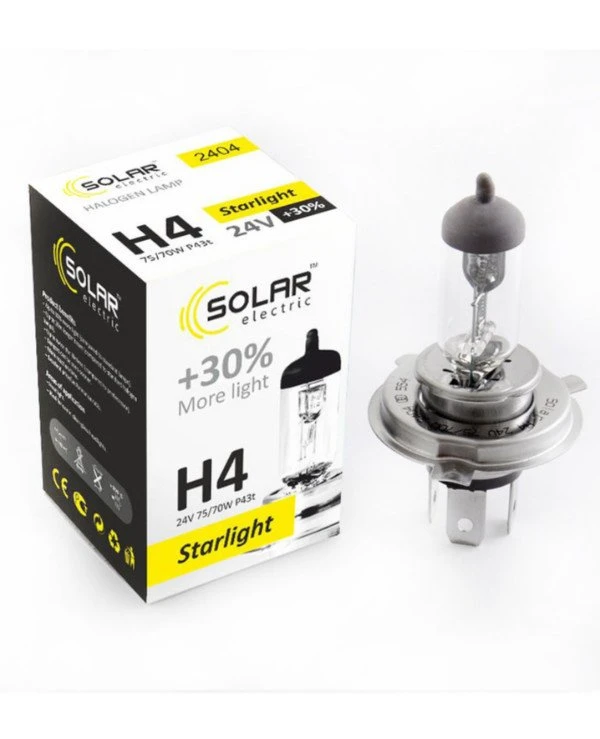 Solar - Галогенная лампа H4 +30% 24V  