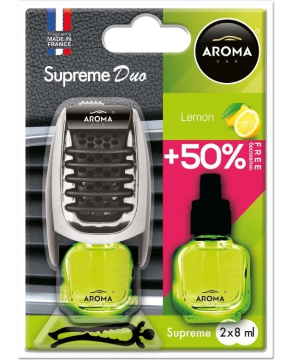 Aroma Car - Ароматизатор "Лимон" Supreme DUO Slim Lemon 8 мл х 2 шт