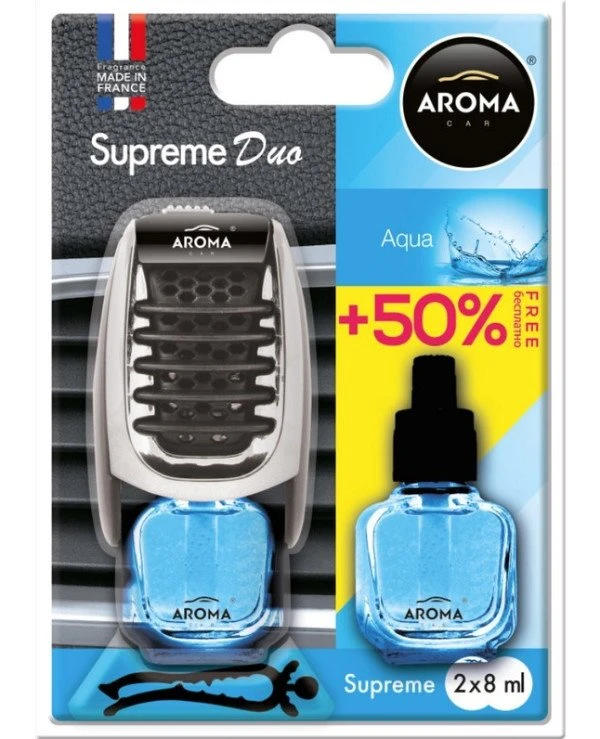 Aroma Car - Ароматизатор "Аква" Supreme DUO Slim Aqua 8 мл х 2 шт