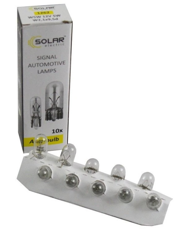 Solar - Лампа накаливания W5W 12V 5W  
