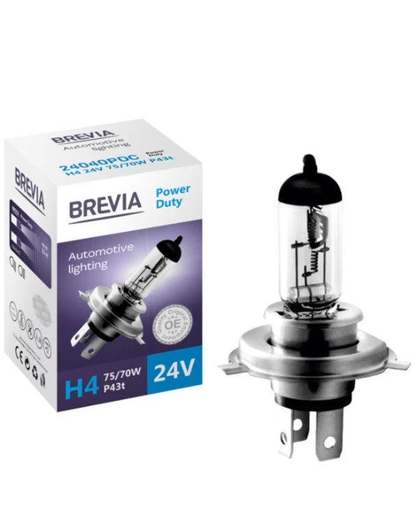 Brevia - Галогенная лампа Power Duty H4 24V 75/70W CP  