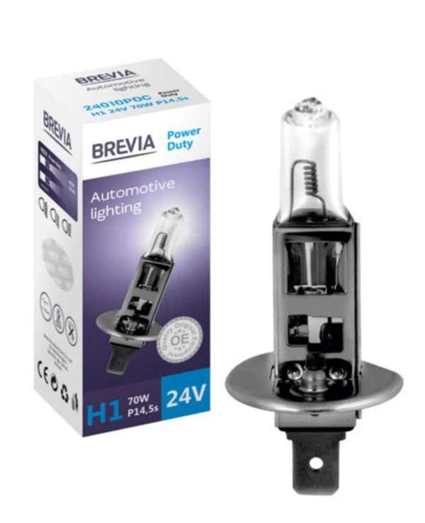 Brevia - Галогенная лампа Power Duty H1 24V 70W CP  