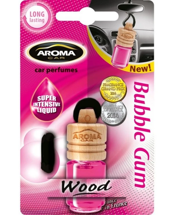 Aroma Car - Ароматизатор "Жвачка" Wood Bubble Gum 4 мл