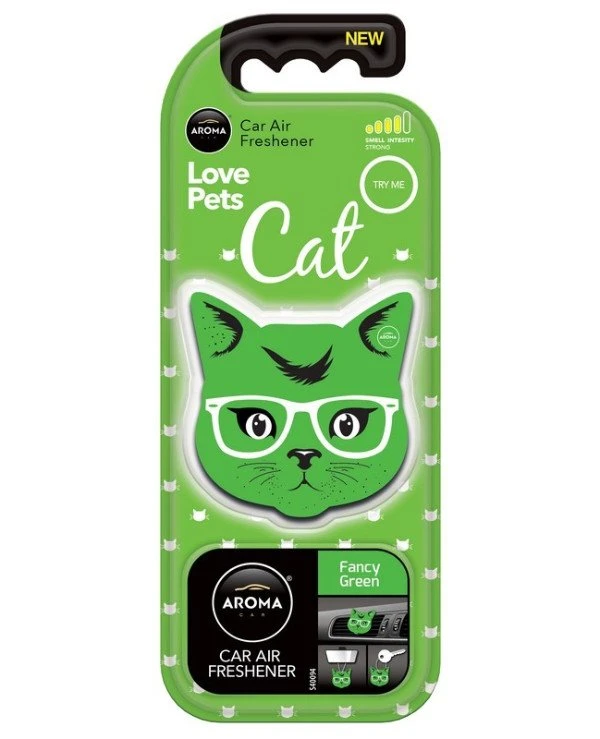Aroma Car - Ароматизатор "Причудливый зеленый" Polimers Cat Fancy Green 