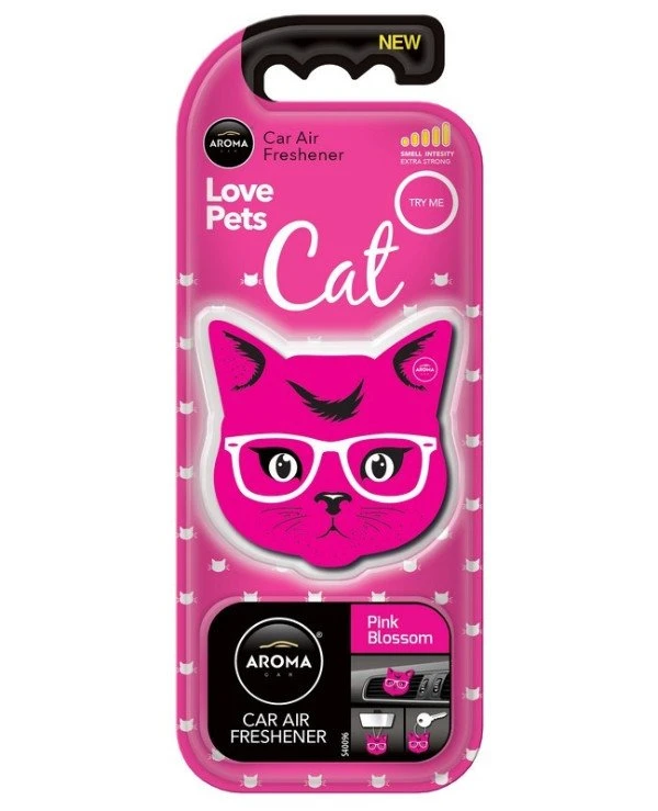 Aroma Car - Ароматизатор "Розовое цветение" Polimers Cat Pink Blossom 
