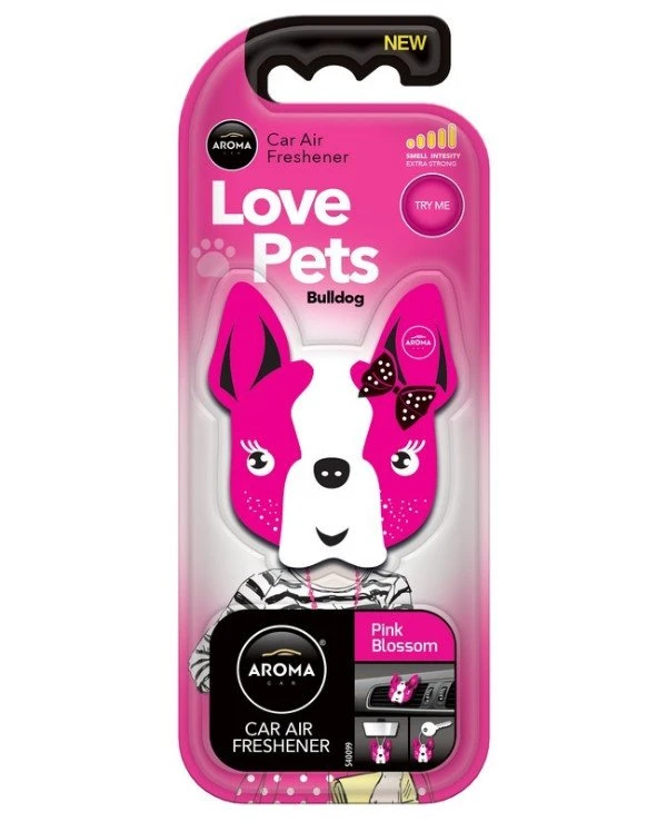 Aroma Car - Ароматизатор "Розовое цветение" Polimers Dog Pink Blossom 