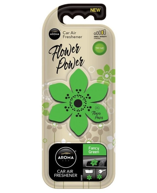 Aroma Car - Fragrance Polimers Flower Fancy Green  