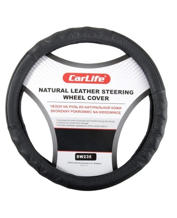 CarLife - Чехол на руль SW235XL  Черный, 41-43см (XL)