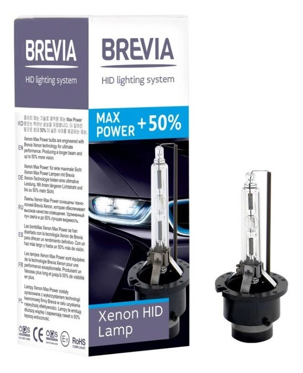 Brevia - Ксеноновая лампа Max Power +50% D2S 5500K 35W P32d-2  