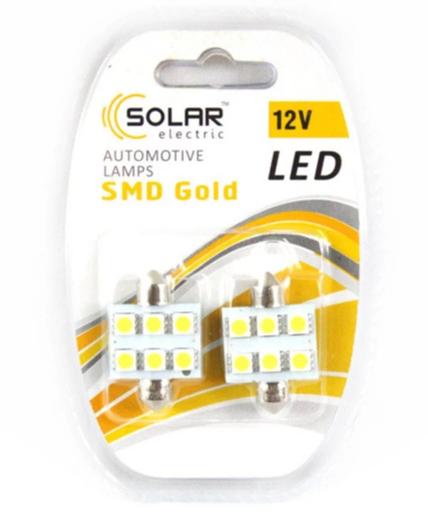 Solar - Led LEDs 12V SV8.5 T11x36 6smd  