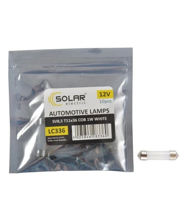 Solar Автолампы светодиодные 12V SV8.5 T11x36 1COB | Solar 12V SV8.5 T11x36 фото 2, цена, купить