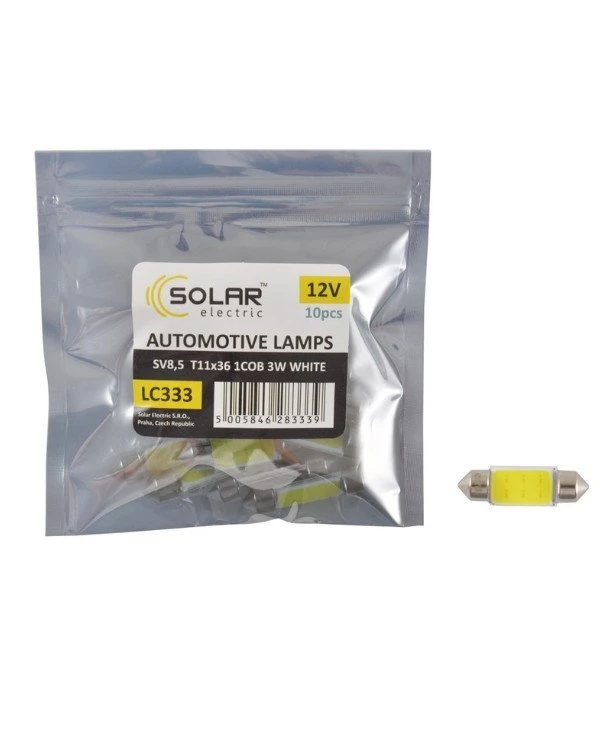 Solar Автолампы светодиодные 12V SV8.5 T11x36 1COB-8SMD | Solar 12V SV8.5 T11x36 фото 2, цена, купить