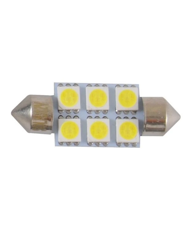 Solar - Автолампы светодиодные 12V SV8.5 T11x36 6smd 5050 white  
