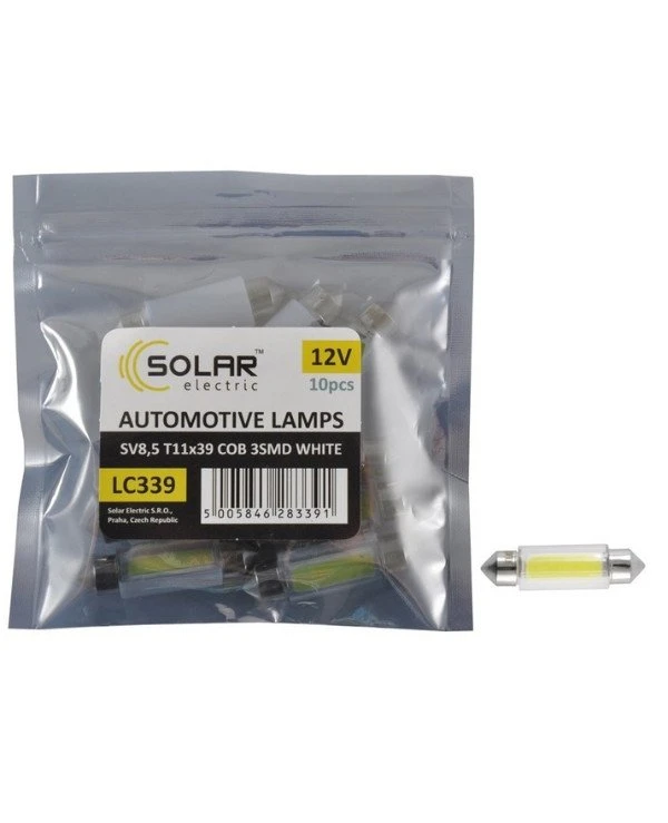 Solar Автолампи світлодіодні 12V SV8.5 T11x39 COB-3SMD white | b7ab8319ed5aa98f48cf512c7ba0764d