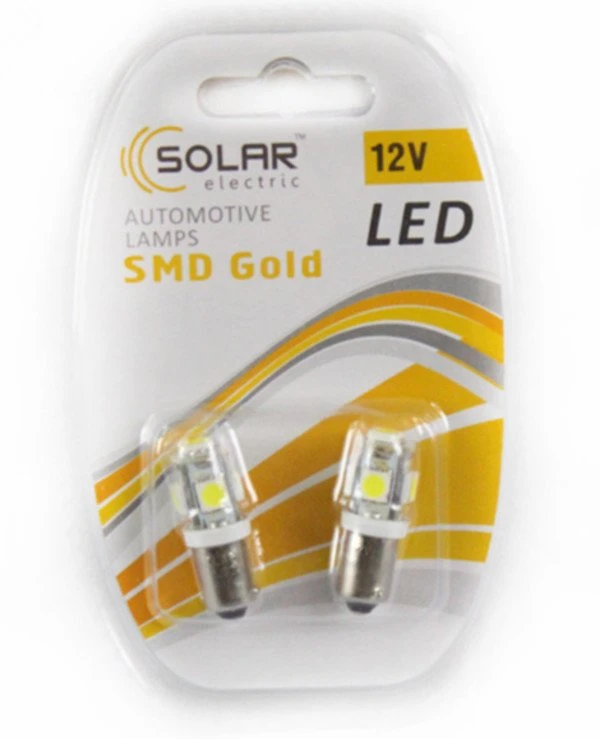 Solar - LED Led 12V T8.5 BA9S 5 smd  