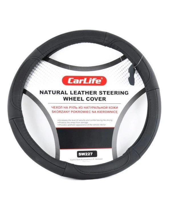 CarLife - Чехол на руль SW227S  Черный, 35-37см (S)