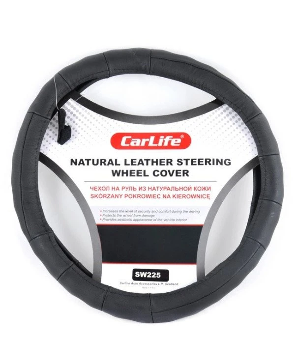 CarLife - Чехол на руль SW225XL  Черный, 41-43см (XL)