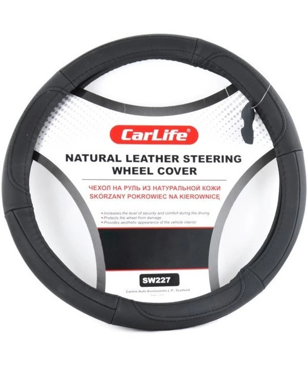 CarLife - Чехол на руль SW227XL  Черный, 41-43см (XL)