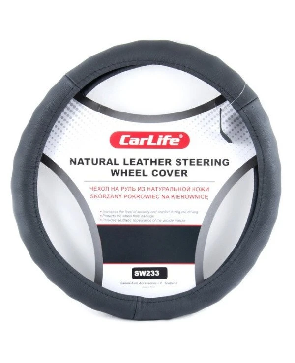 CarLife - Чехол на руль SW233XL  Черный, 41-43см (XL)