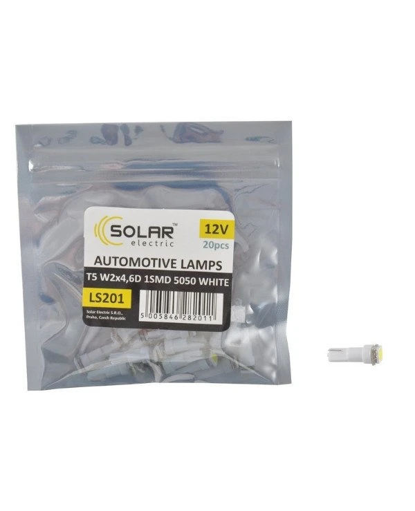 Solar Autolamps LED 12V T5 W2x4.6d 1smd | 5363fd2b00aeece23a72b1d19c34a82d