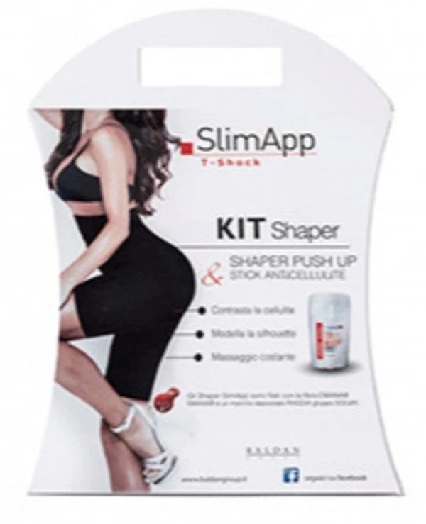 T-Shock Centro Messegue - Набор шорты Push Up + стик антицеллюлитный Shorts SlimApp Черный, M (46)