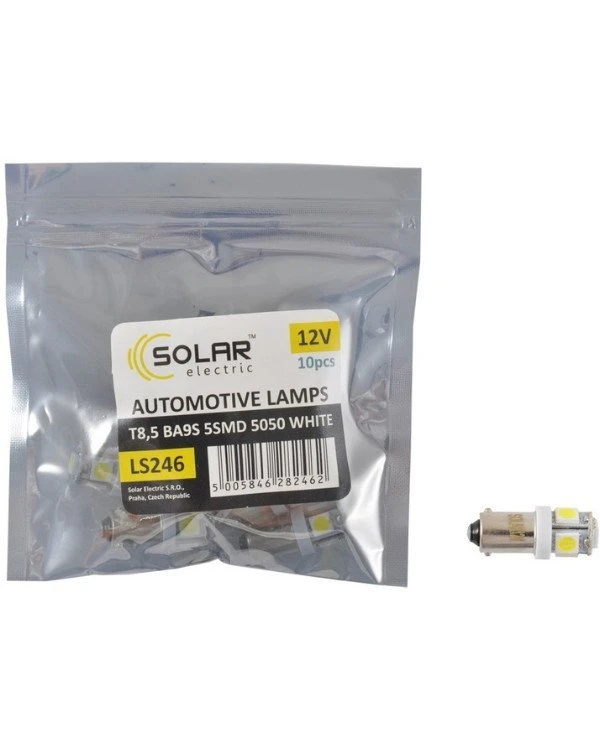 Solar Автолампы светодиодные 12V T8.5 BA9s 5smd | Solar 12V T8.5 BA9s 5smd 5050 фото 2, цена, купить