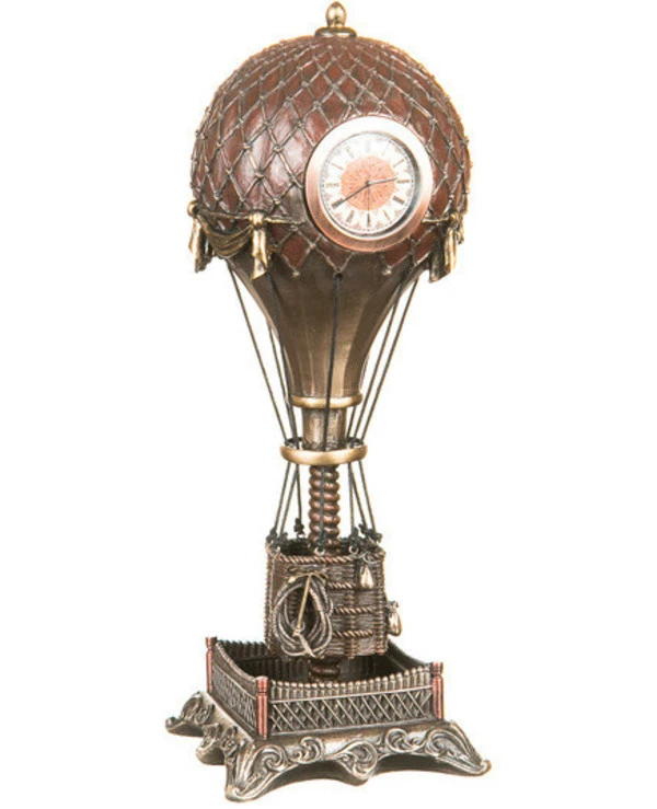 Veronese - Steampunk Balloon Clock (31 cm)  Bronze