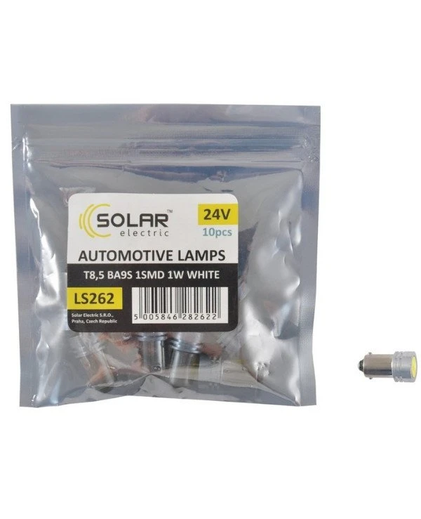 Solar Автолампы светодиодные 24V T8.5 BA9S SMD 1W | Solar 24V T8.5 BA9S SMD фото 2, цена, купить