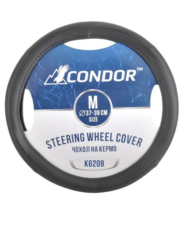 Condor - Чехол на руль K6209  Черный, 37-39см (M)