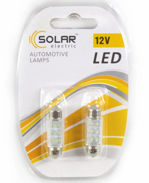 Solar - LED лампа 12V SV8.5 T11x36 6  