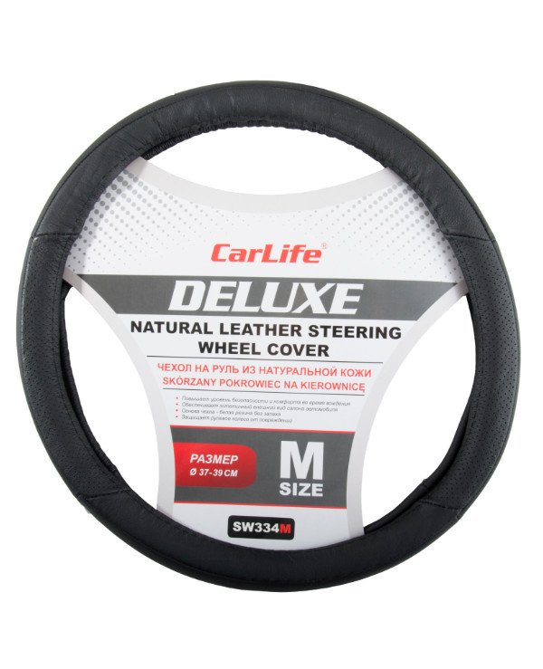 CarLife - Cover on the wheel Delux SW334M  Black, 37-39cm (M)