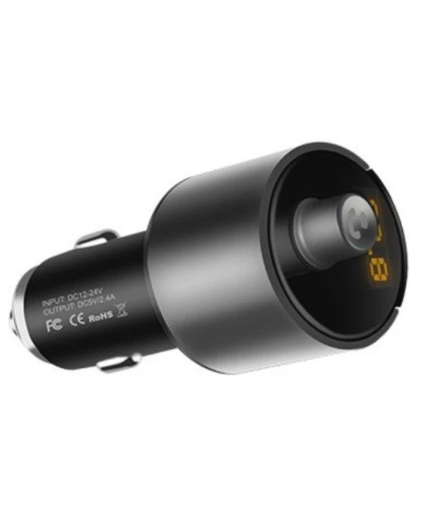 Hoco Автомобильное зарядное устройство E19 Bluetooth 2.4A 2USB | oco E19 Bluetooth 2.4A 2USB Gray фото 2, цена, купить