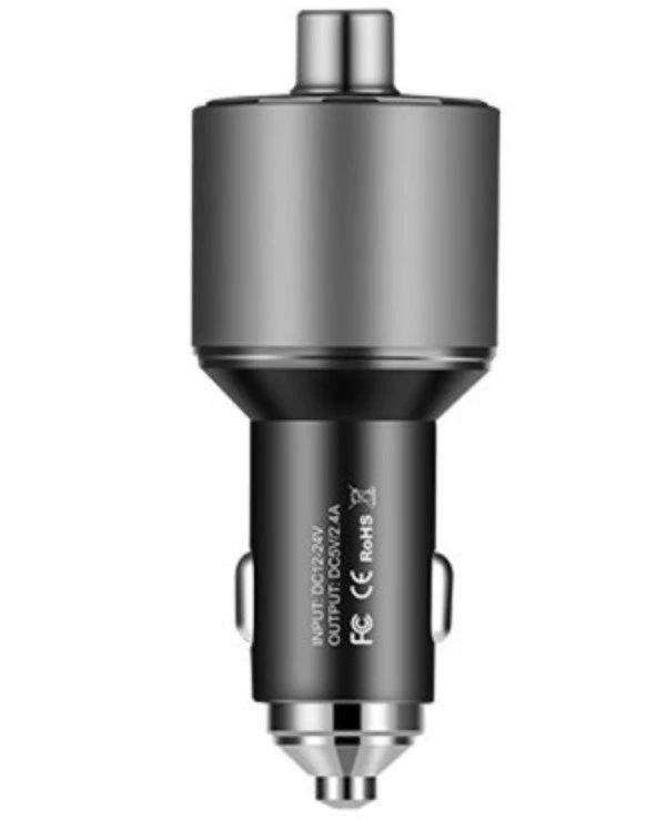Hoco Автомобильное зарядное устройство E19 Bluetooth 2.4A 2USB | oco E19 Bluetooth 2.4A 2USB Gray фото 3, цена, купить