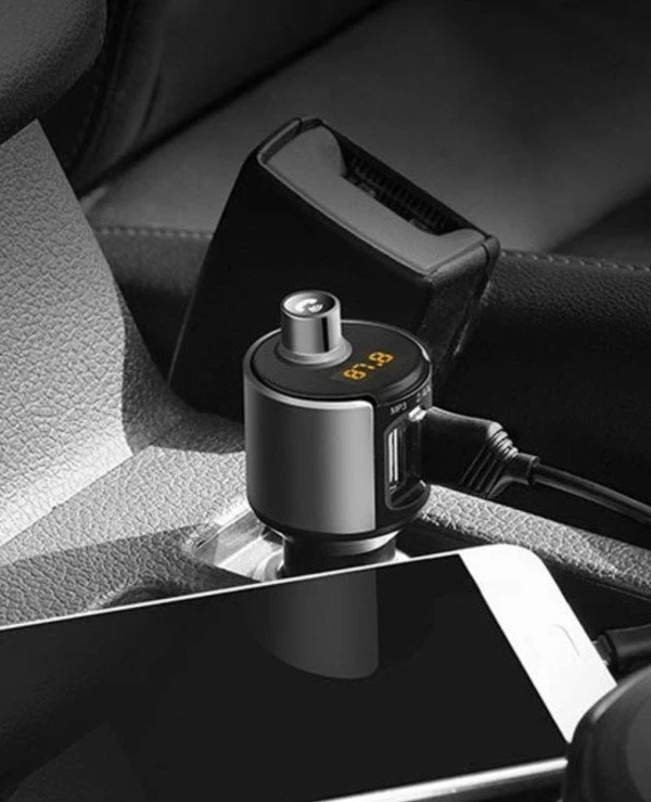Hoco Автомобильное зарядное устройство E19 Bluetooth 2.4A 2USB | oco E19 Bluetooth 2.4A 2USB Gray фото 4, цена, купить