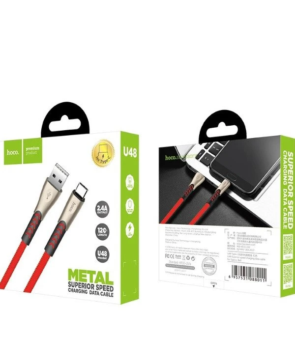 Hoco Кабель синхронизации U48 Superior Speed Micro USB 1.2m Red | Hoco U48 Superior Speed Micro USB 1.2m Red фото 2, цена, купить