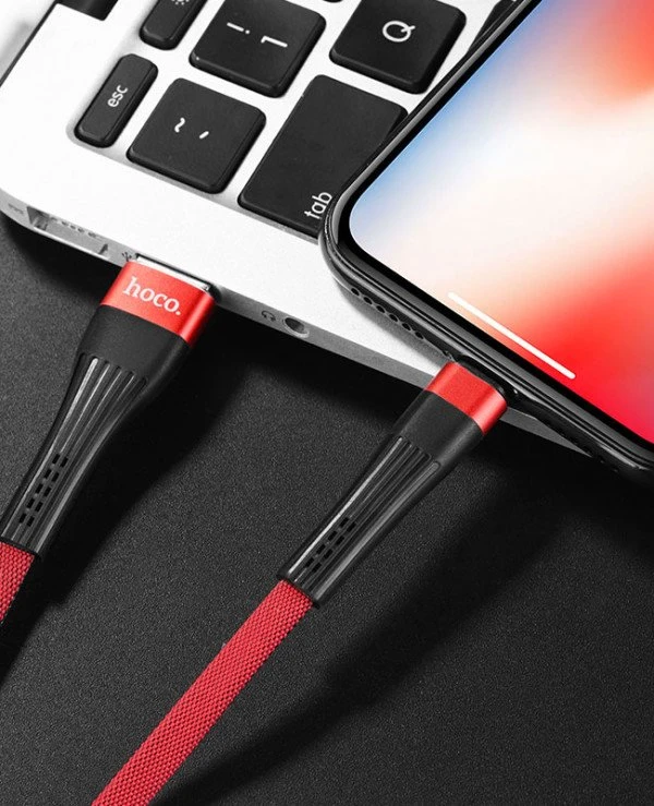 Hoco Кабель синхронизации U39 Slender Lightning Cable Iphone 1.2m Red/Black | Hoco U39 Slender Lightning Cable Iphone 1.2m Red/Black фото 2, цена, купить