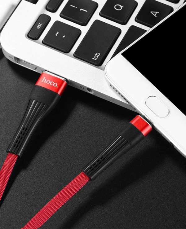 Hoco Кабель синлхронизации U39 Slender Micro USB Cable 1.2m Red/Black | Hoco U39 Slender Micro USB Cable 1.2m Red/Black фото 2, цена, купить