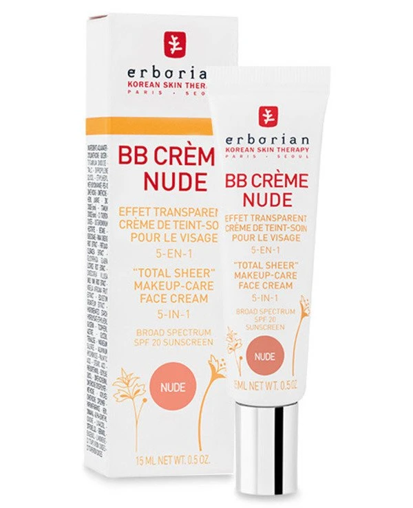 Erborian - ВВ Крем 5-в-1 с эффектом Кожа, как у младенца (Nude) ВВ Crem Nude 15 мл, Натурально-бежевый