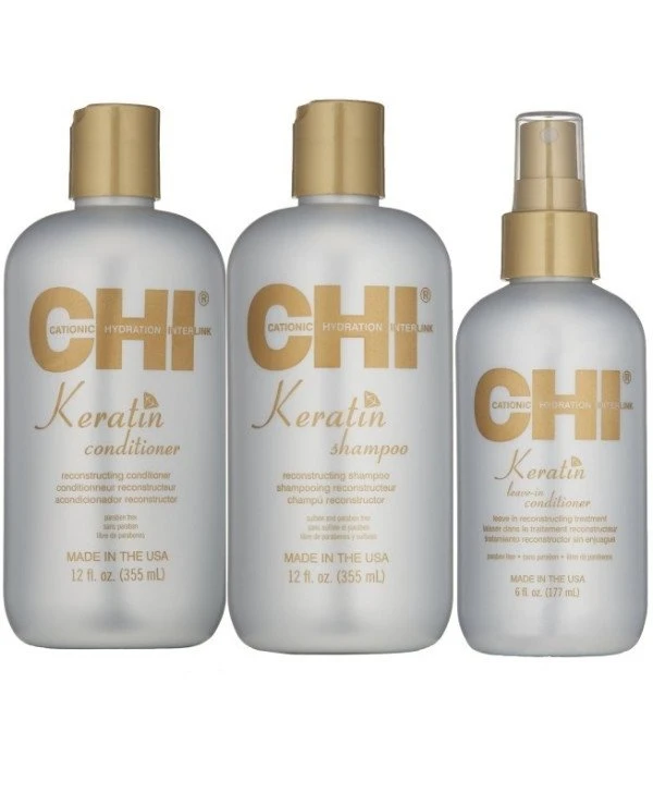 Chi - Кератиновый набор для волос Keratin Rebuild Revive & Protect Set 