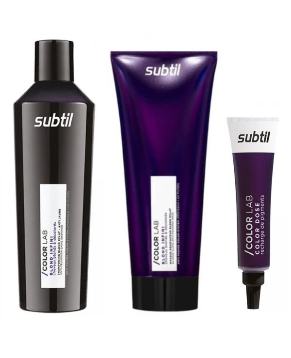 Subtil - Laboratoire Ducastel - Set Subtil Color Lab Blond Infini - For bleached hair (shampoo + mask + direct dye)  